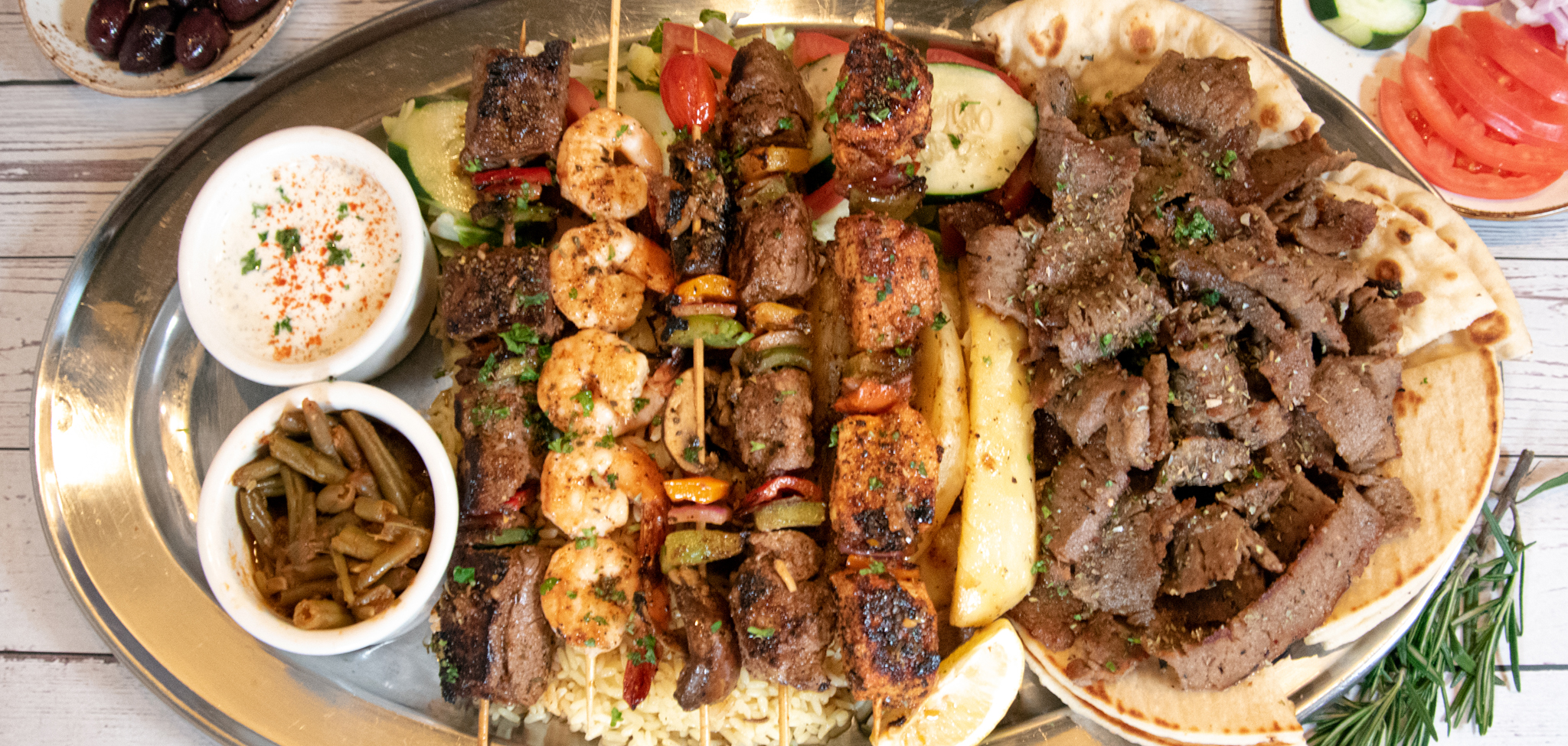 Traditional Greek food in a afamily owned restaurant.